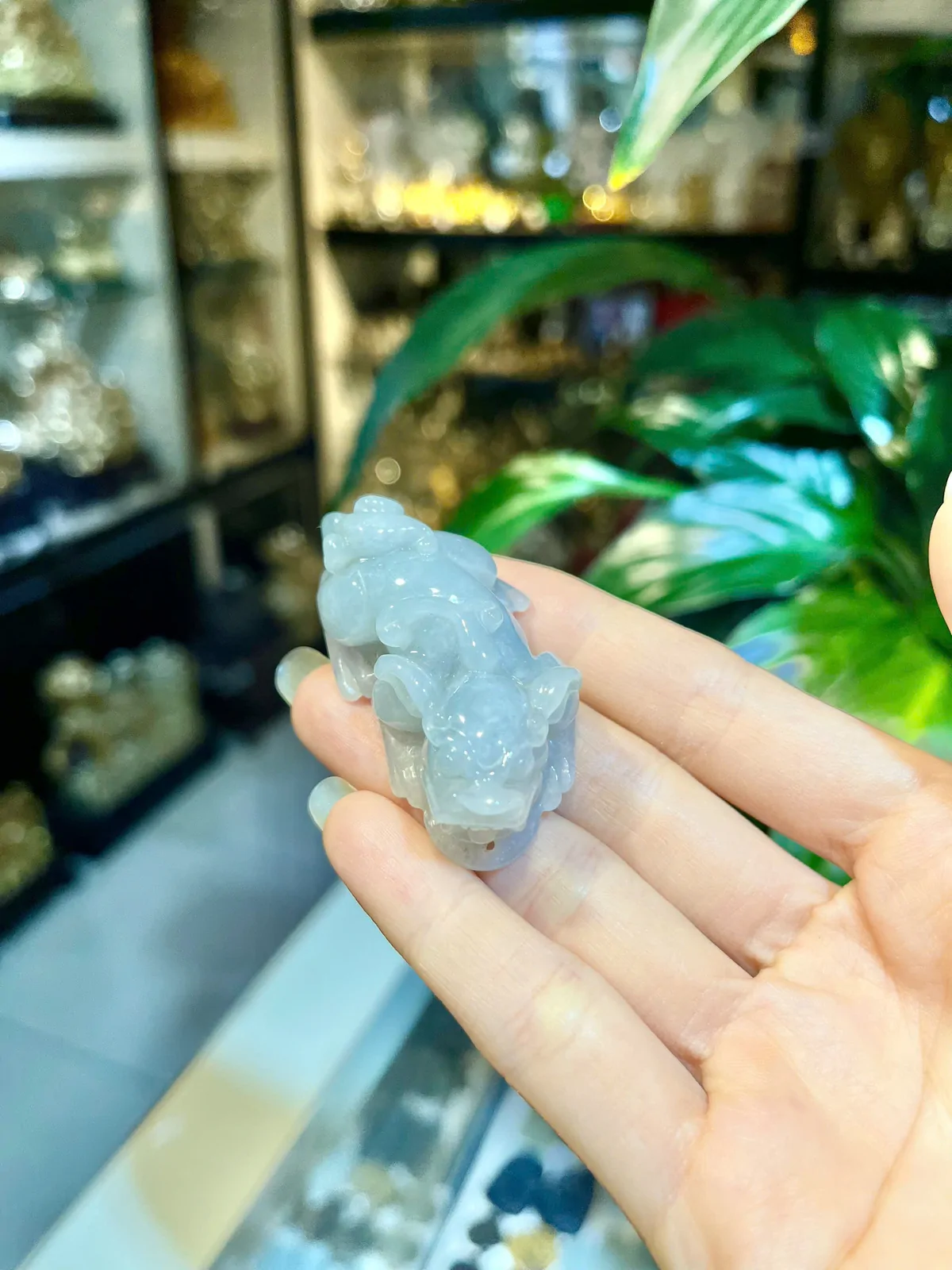 Tỳ hưu ngọc phỉ thúy xanh đậm vân mây A+++++ (GCN 017592 - 29.35g) S6897-S5-6398